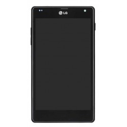 LG Optimus G LCD Screen Digitizer with Front Housing Frame (Black)