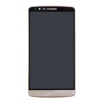 LG G3 LCD Screen Digitizer with Front Frame (Gold)