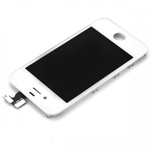 For Apple iPhone 4S LCD Screen and Digitizer Assembly with Frame  Replacement - White - Grade S